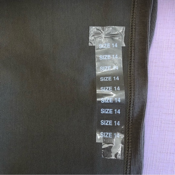 Boo Radley Australia NEW khaki green stretch pants. Size 14 - Picture 4 of 9